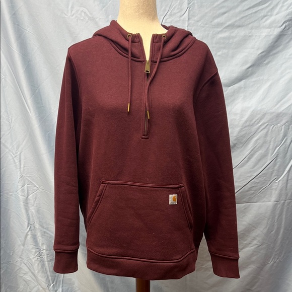 Carhartt Tops - Carhartt Burgundy Pullover Hoodie